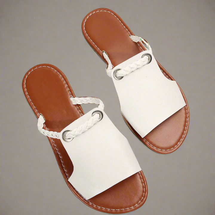 Catalina - Sandalias planas artesanales