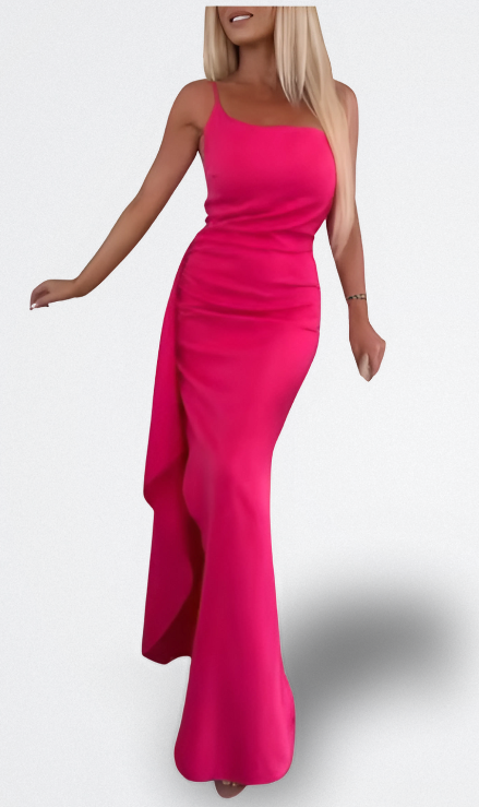 Selene Vestido Asimétrico con Volante