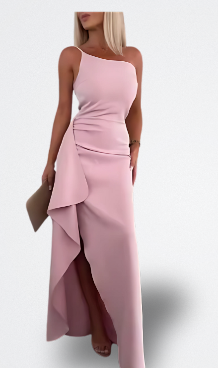 Selene Vestido Asimétrico con Volante