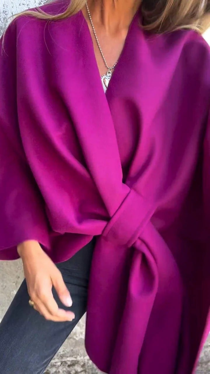 UMAIZA - EFFORTLESS STYLE V-NECK CAPE JACKET