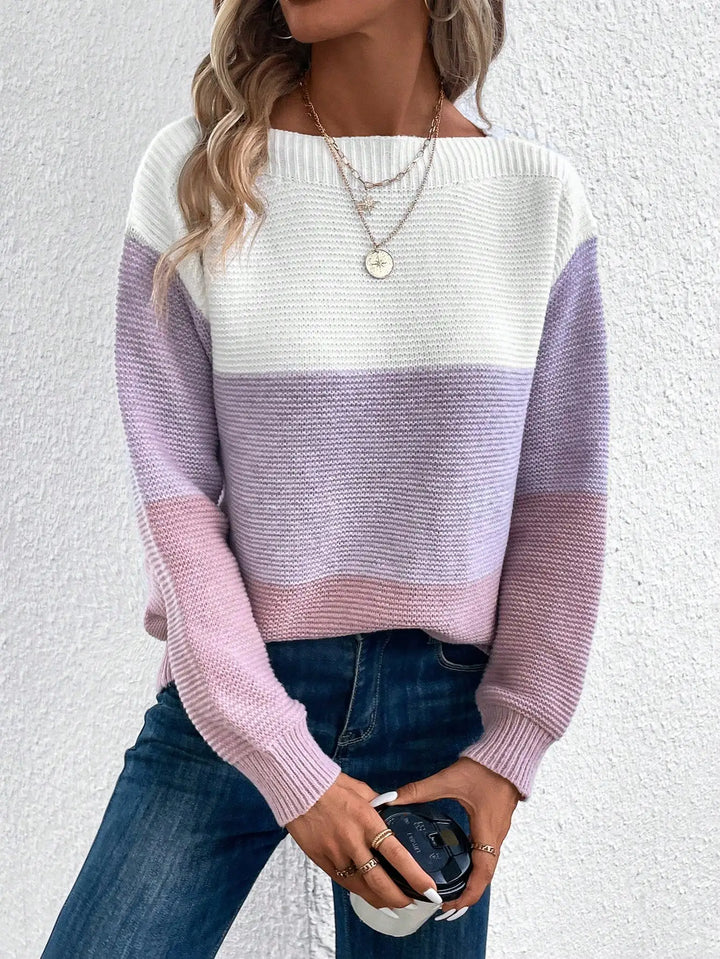 CHELLY – COLORBLOCK KNITTED SWEATER