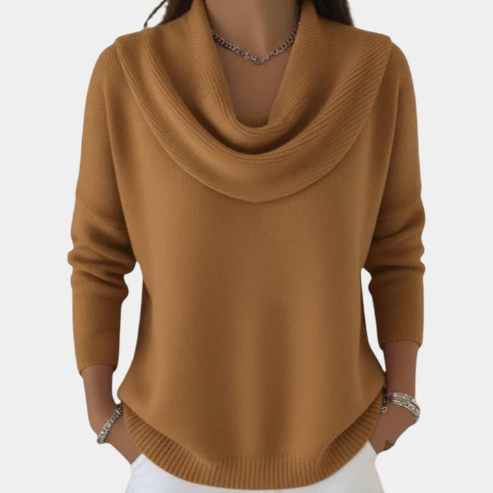 Lola | Jersey de Punto con Cuello Drapeado