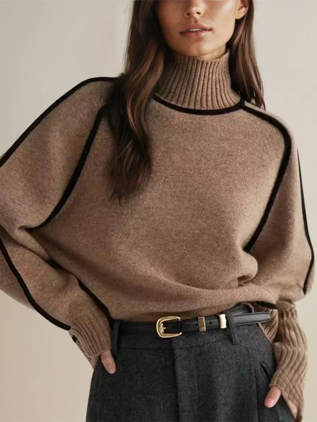 DONNA - KNITTED TURTLE NECK SWEATER