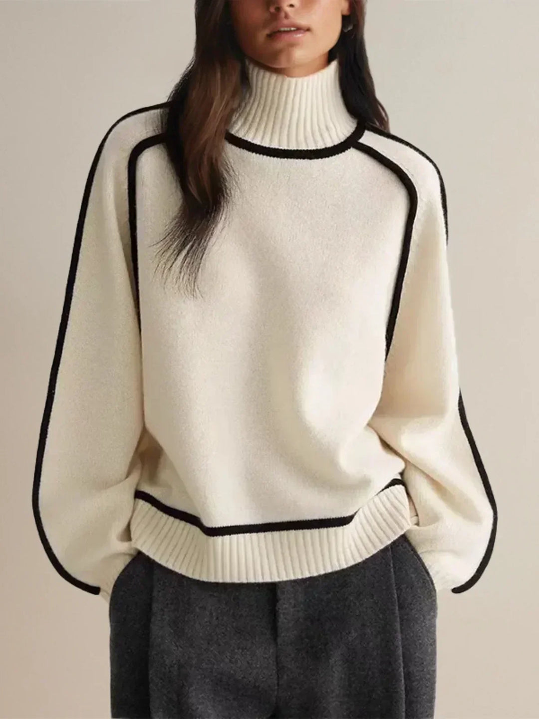 DONNA - KNITTED TURTLE NECK SWEATER