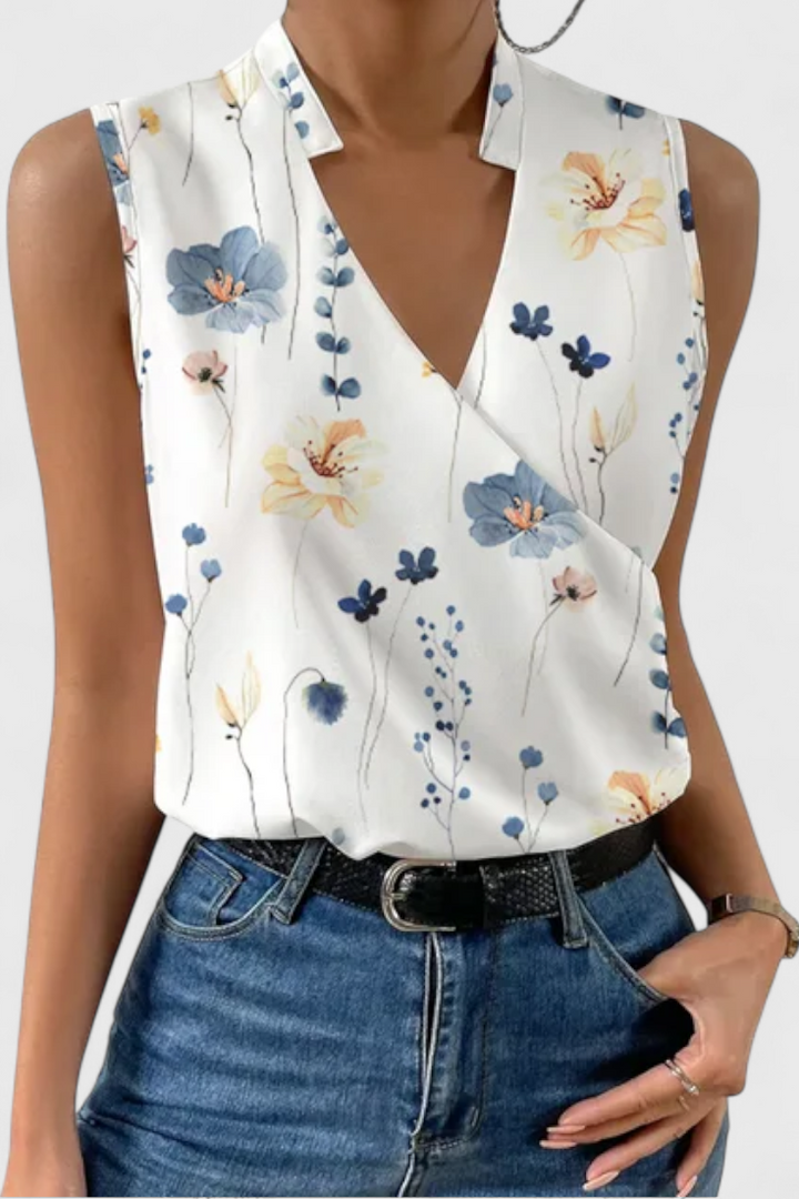 Yariela Top Suave de Verano con Escote en V