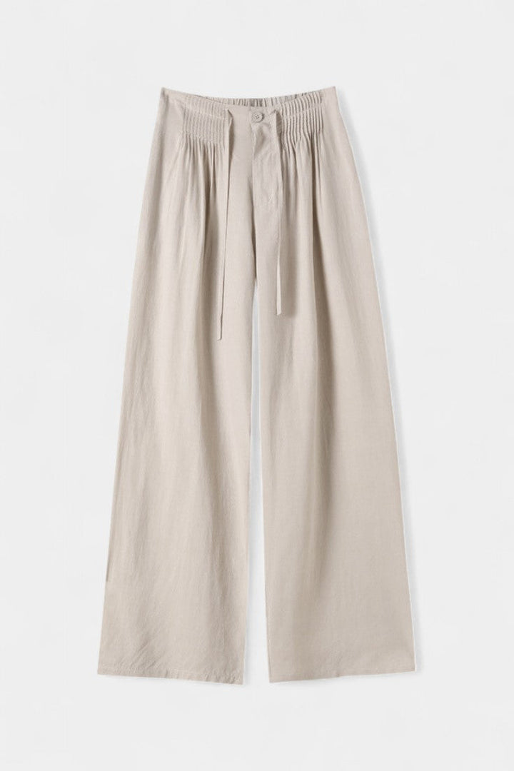 Ilyana Pantalones de Cintura Alta y Pierna Ancha