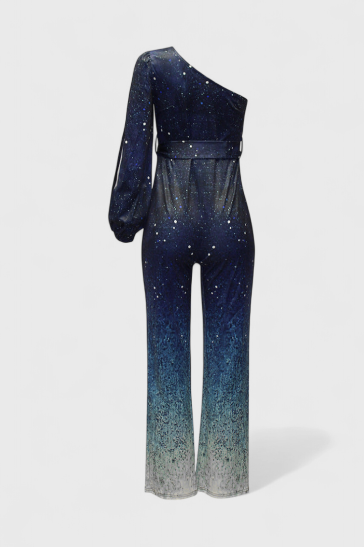 Cintia Mono Asimétrico con Brillos Degradados