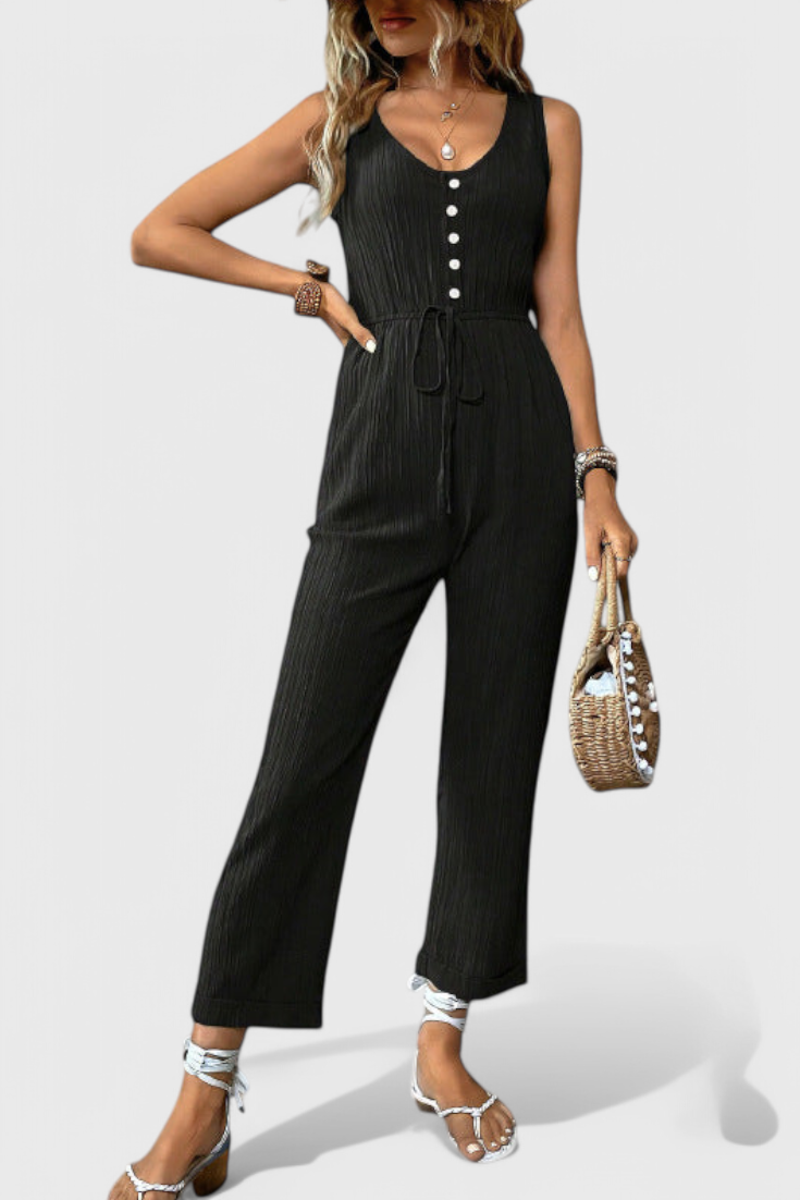 Marisela Mono Texturizado con Escote en V