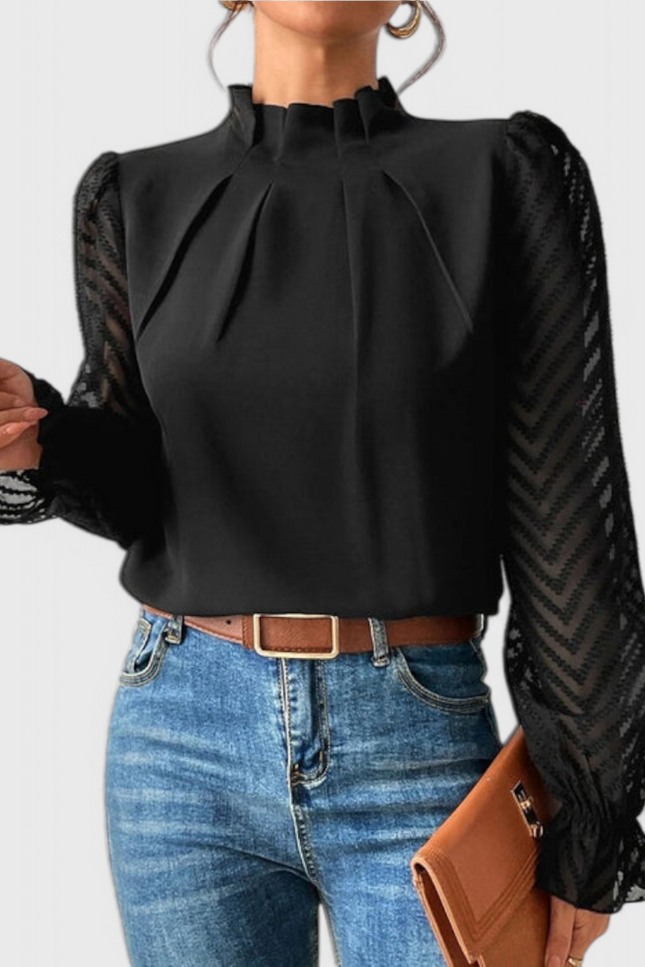 Helga Blusa de Manga Larga Náutica