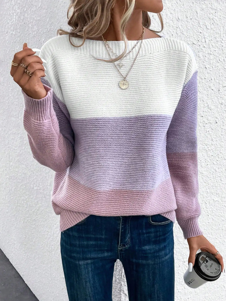 CHELLY – COLORBLOCK KNITTED SWEATER