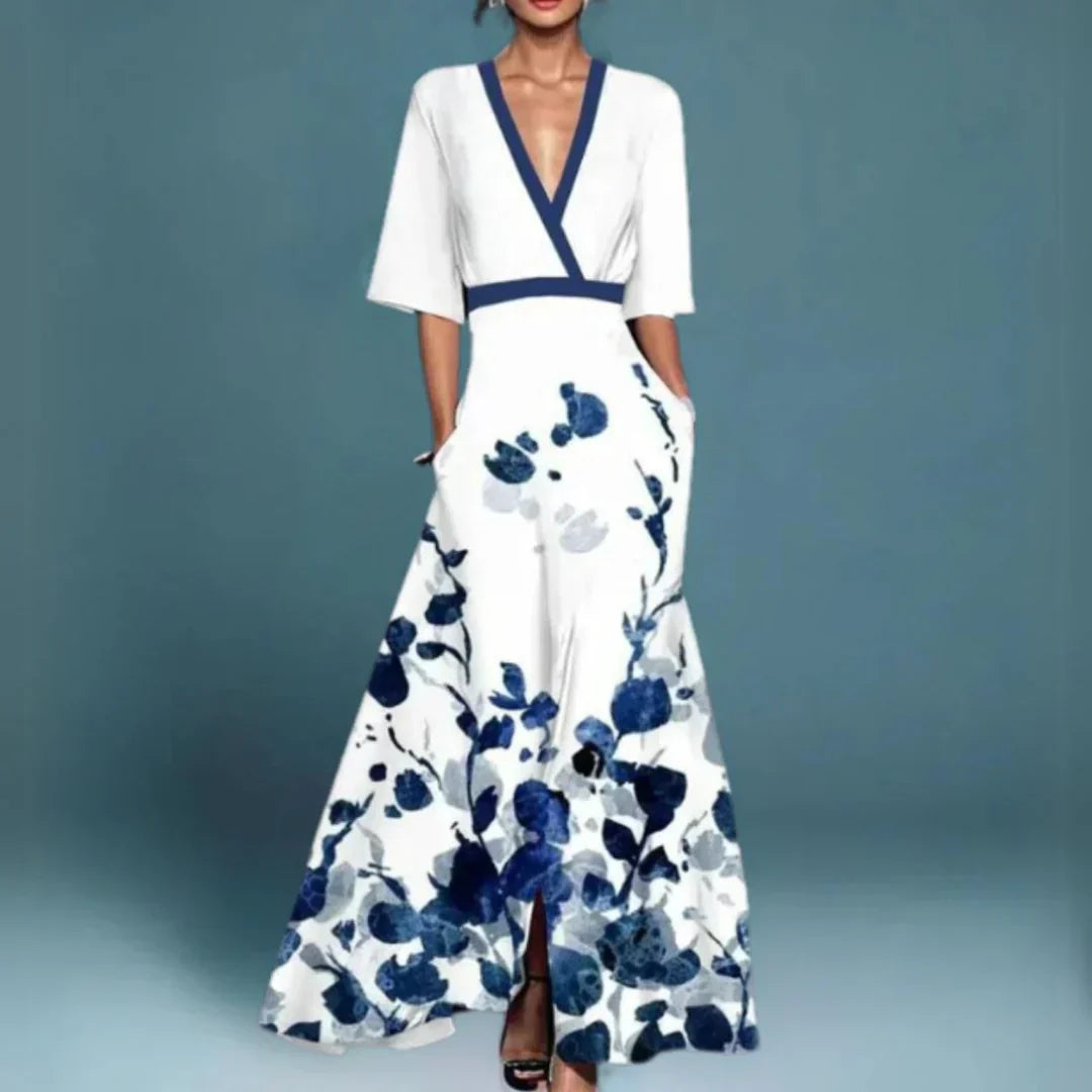 Jamie | Elegant Maxi Dress with Floral Pattern