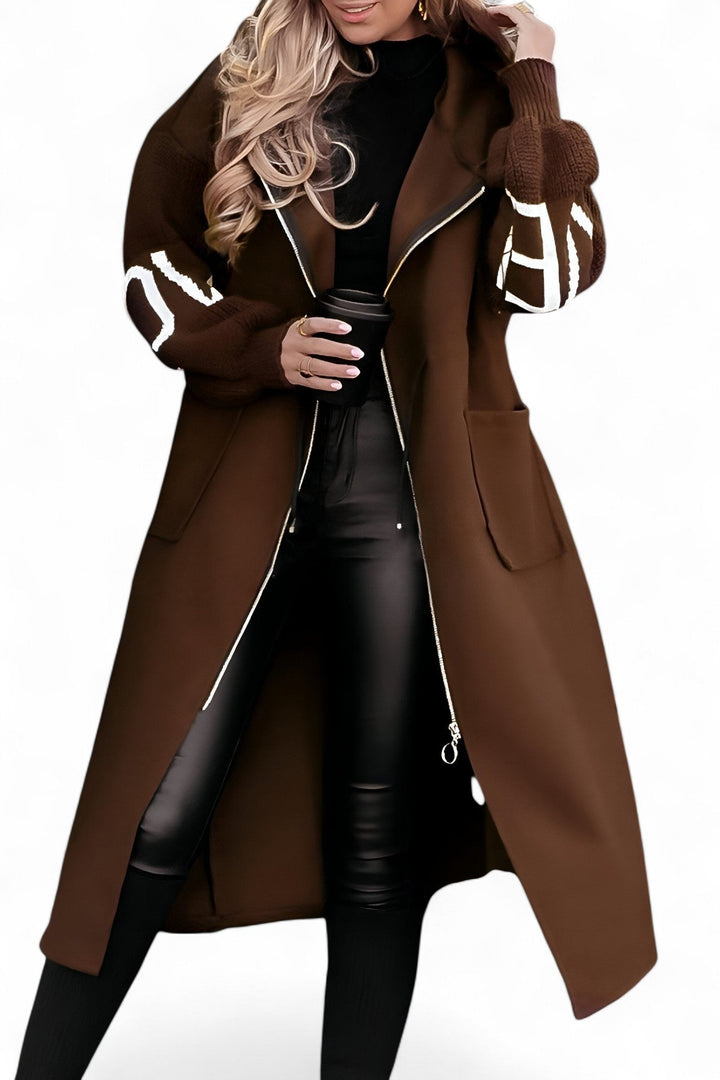 Rosa | Cárdigan-abrigo elegante con capucha