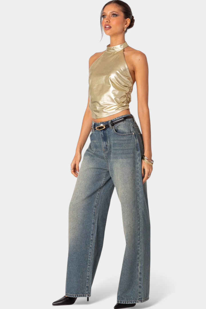 Anna Top Halter Metálico Karter