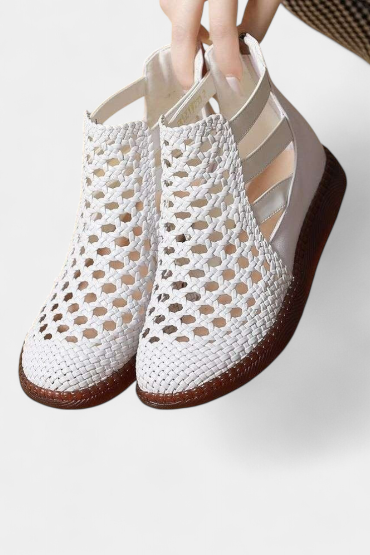 Alica Sandalias Trenzadas con Diseño Calado y Suela Flexible